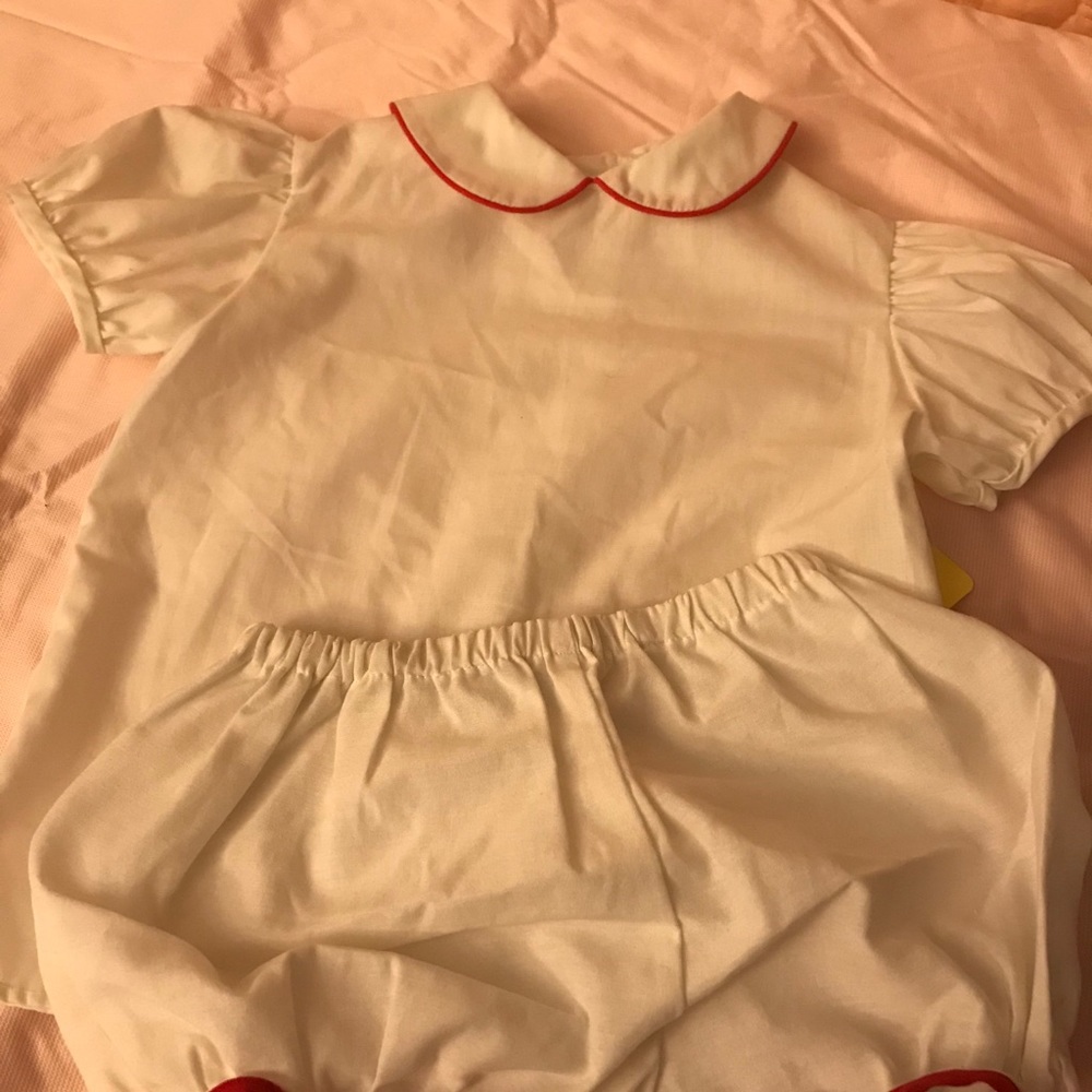 🎁free:White and Red Baby Doll Outfit